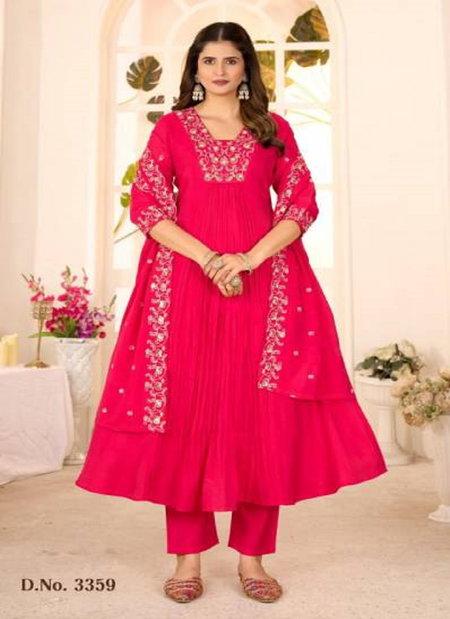 Ladies Flavour 3358 To 3360 Mull Chanderi Handwork Kurti With Bottom Dupatta Wholesale Market In Surat